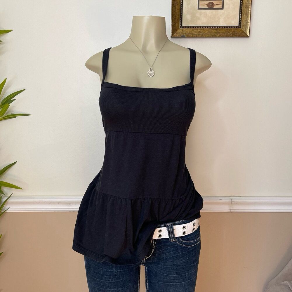 SO Wear It Declare It Junior’s Y2K Vintage Tiered Babydoll Tank Top